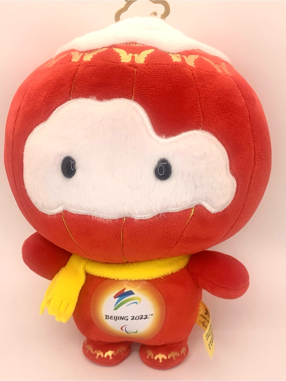 Beijing 2022 Paralympic Winter Game Mascot Shuey Rhon Rhon Red Plush Collectible